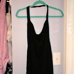 Backless mini black dress